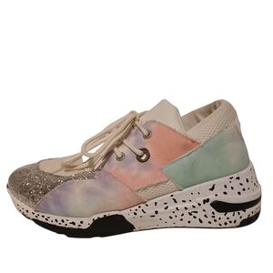 Yoki Women's Pastel Glitter Sneakers Size 10